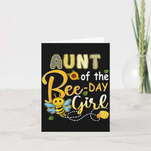 Tante des Bee-Day-Mädchens Lustige Biene zum Gebur Karte