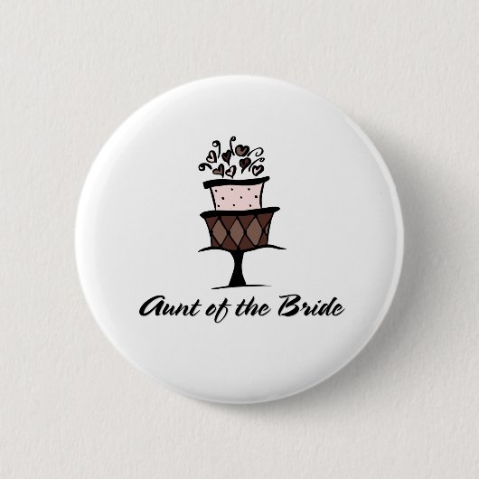 Tante des Braut-Kuchens Button (Vorderseite)