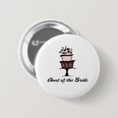 Tante des Braut-Kuchens Button (Vorne & Hinten)