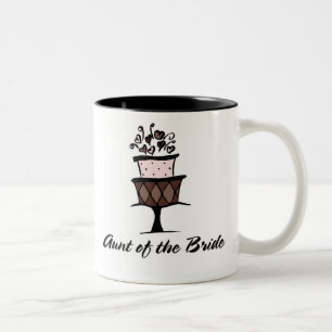 Tante des Braut-Kuchens Zweifarbige Tasse