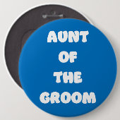 Tante des Bräutigams Button (Vorne & Hinten)