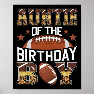 Tante des Geburtstags Boy Football Baller Game Da Poster