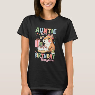 Tante des Geburtstags Capybara Girl Bday Party Fa T-Shirt