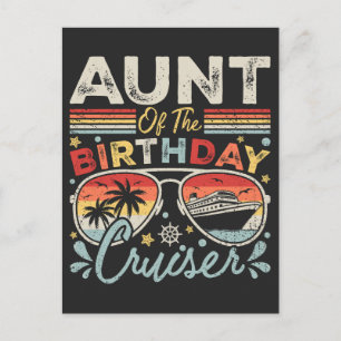 Tante des Geburtstags-Cruiser-Urlaubs Postkarte