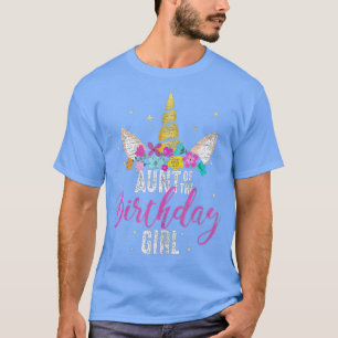 Tante des Geburtstags Girl Tante Geschenk Unicorn T-Shirt
