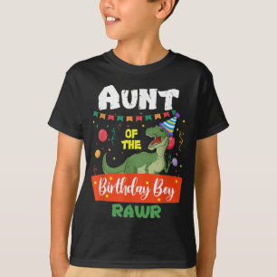 Tante des Geburtstags Junge Dinosaurier Raptor Tan T-Shirt