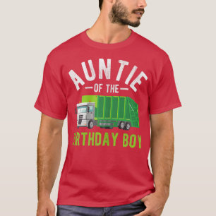 Tante des Geburtstags Junge Matching Garbage Truck T-Shirt