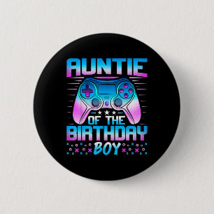 Tante des Geburtstags Junge - Matching Video Game  Button