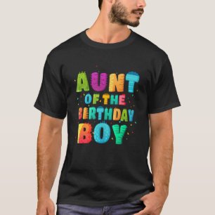 Tante des Geburtstags Junge Rex Dinosaurier Tante  T-Shirt