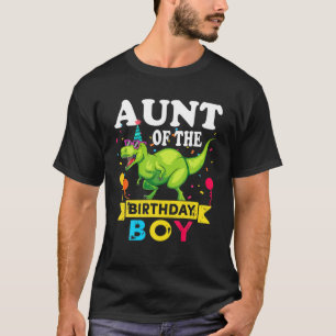 Tante des Geburtstags Junge Rex RAWR Dinosaurier B T-Shirt