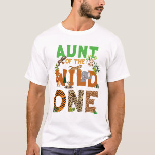 Tante des Geburtstags Wild One Safari Geburtstagsk T-Shirt