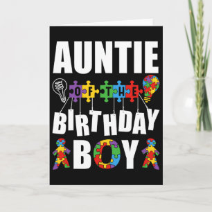 Tante des Geburtstagsjungen Autism Awareness Feier Karte