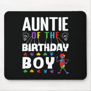 Tante des Geburtstagsjungen Autism Awareness Puzzl Mousepad