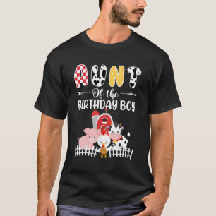Tante des Geburtstagsjungen Bauernhofs Barnyard Pa T-Shirt