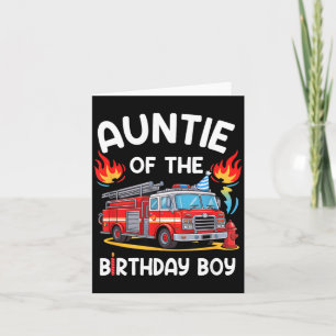 Tante des Geburtstagsjungen-Feuerwehrautos-Feuerwe Karte