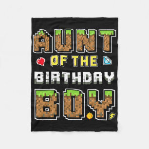 Tante des Geburtstagsjungen Gamer Pixel Geburtstag Fleecedecke