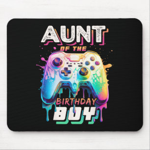 Tante des Geburtstagsjungen Matching Family Video Mousepad