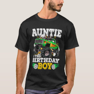Tante des Geburtstagsjungen Monsters Truck Geburts T-Shirt