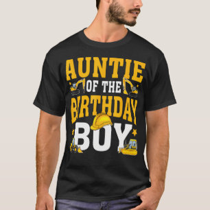 Tante des Geburtstagsjungen passende Baustellenkle T-Shirt
