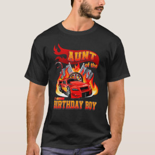 Tante des Geburtstagsjungen Rennwagens Geburtstag T-Shirt