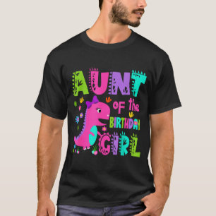 Tante des Geburtstagsmädchens Saurus Rex Dinosauri T-Shirt