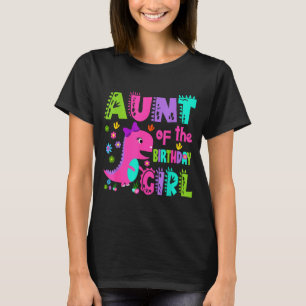 Tante des Geburtstagsmädchens Saurus Rex Dinosauri T-Shirt