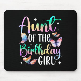 Tante des Geburtstagsmädchens Schmetterlings-Party Mousepad