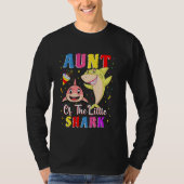 Tante des kleinen Hais Aunty Niece Shark Birthda T-Shirt (Vorderseite)
