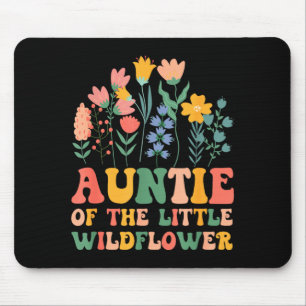 Tante des kleinen Wildblumen-Babys zum Geburtstag Mousepad