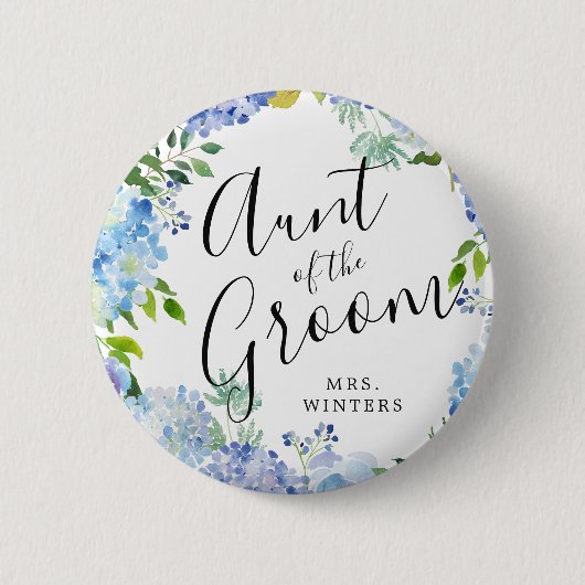 Tante des Raumes | Carolina Bloom Wedding Button (Vorderseite)