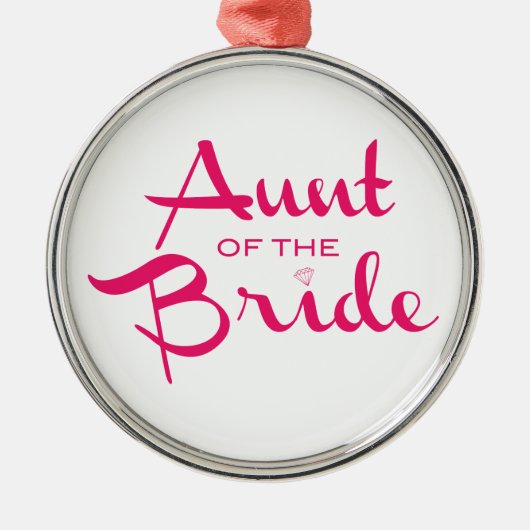 Tante des Retro-Drehbuchs Silbernes Ornament (Vorne)