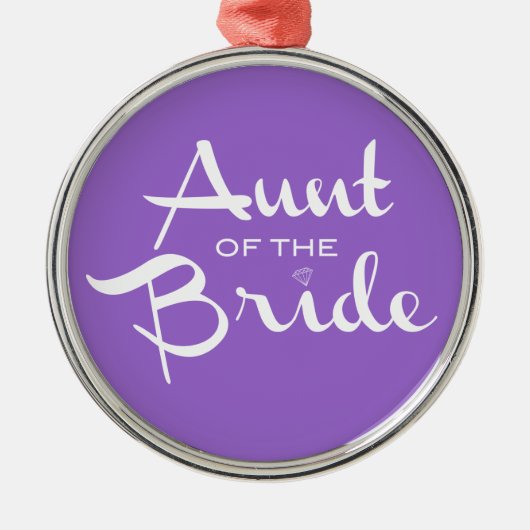 Tante des Retro-Drehbuchs Silbernes Ornament (Vorne)