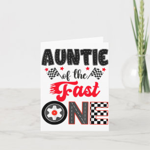 Tante des schnellen Autos Rennpapa 1. Geburtstag Karte