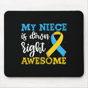 Tante des Trisomy-Niece-Down-Syndrom Mousepad