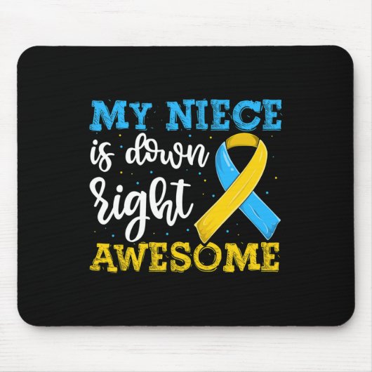 Tante des Trisomy-Niece-Down-Syndrom Mousepad (Vorne)
