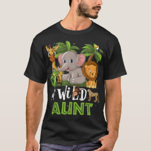 Tante des wilden Zoo Birthday Safari Jungle Animal T-Shirt