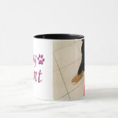 Tante Dog Tante Typografie Foto Geschenk Tasse (Zentrum)