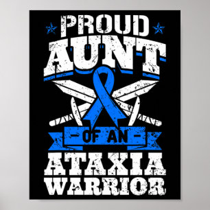 Tante eines Ataxia Krieger Bewusstsein Ribbon Dyst Poster