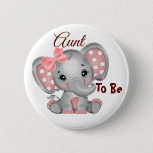 Tante Eines Baby Mädchens Wird Button