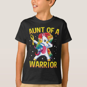 Tante eines Kriegers Kindheit Krebs Bewusstsein Da T-Shirt