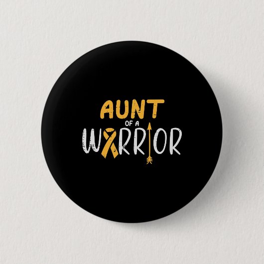 Tante eines Kriegers Krebs im Kindesalter Button (Vorderseite)