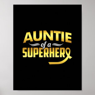 Tante eines Superhelden - Bewusstsein für Kinderkr Poster