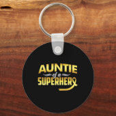 Tante eines Superhelden Schlüsselanhänger (Rückseite)