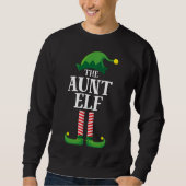 Tante Elf Matching Family Group Weihnachts-Party Sweatshirt (Vorderseite)