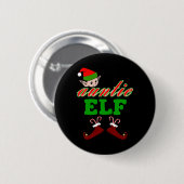 Tante Elf Weihnachtsgeschenk Button (Vorne & Hinten)