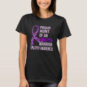 Tante Epilepsie Warrior Lila Ribbon Awareness G T-Shirt (Vorderseite)
