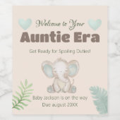 Tante Era Schwangerschaft Hinweis Weinetikett Set (Einzelnes Label)