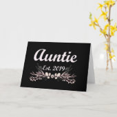 Tante Est. 2019 Neue Ersttasche Karte (Gelbe Blume)