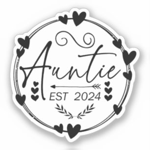 Tante Est 2024 Pregnancy Ankündigung Tante Funny Aufkleber