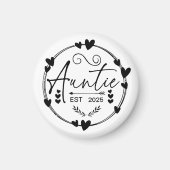 Tante Est 2025 Pregnancy Ankündigung Tante Funny Magnet (Vorne)